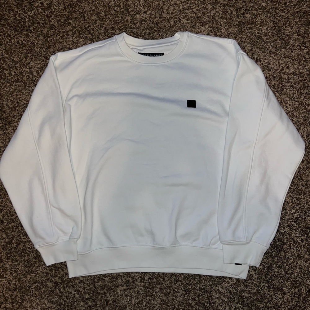 Men's White Crewneck Sweater
